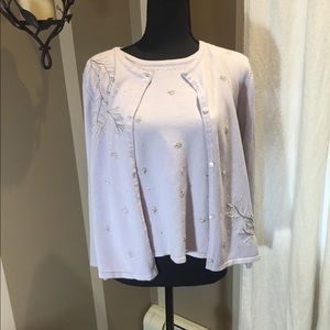 Crystal Kobe Mock 2-piece Beaded Sweater